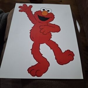 Red Elmo Character Print
